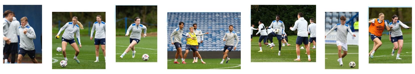 Collage of Rangers players and coaches